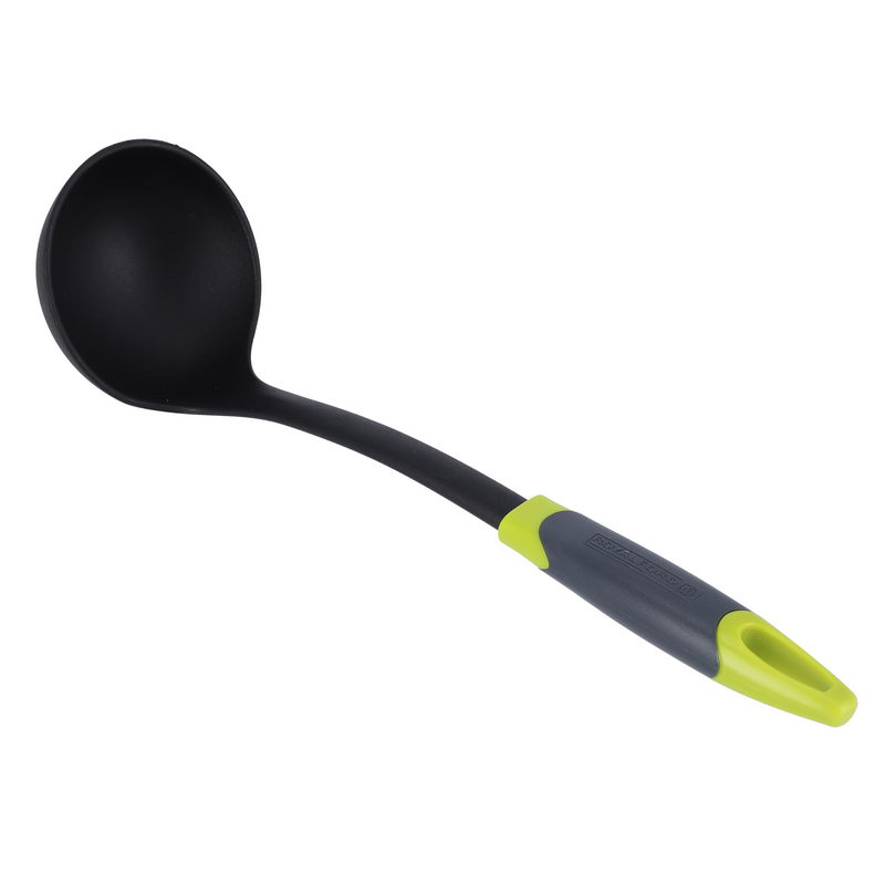 Nylon Soup Ladle - Soup Ladle with Long ABS Handle - Kitchen Dining Cutlery Utensil - Ultra Stylish Porridge Serving Spoon - Ideal Serving Ladle for Soup Gravy Liquids Sauce Curry