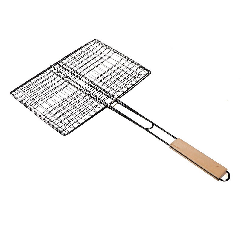 BBQ Grill 33x23Cm - Companion Ultimate Rectangular-Shaped Grilling Basket | Removable Handle | Perfect for Grilling Vegetables, Fishes, Shrimp, Chops, Chicken Wings & More