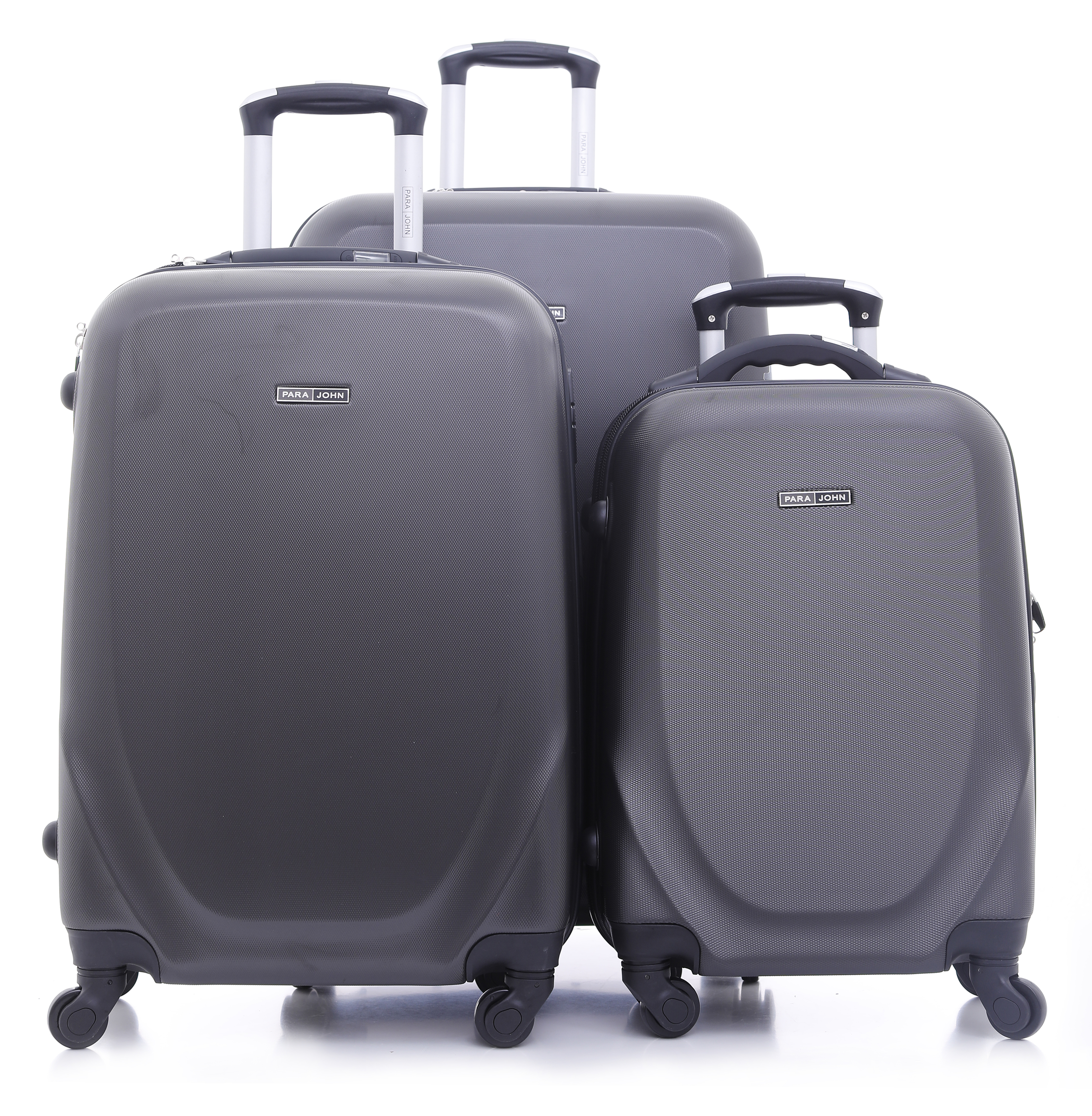 Parajohn 3 Pcs Travel Luggage Suitcase - Trolley Bag, Carry On Hand Cabin Luggage Bag - Lightweight Travel Bags, 360 4 Spinner Wheels - ABS Hard Shell Luggage (20'' 24'' 28'') - 2 Years Warranty-DARK 