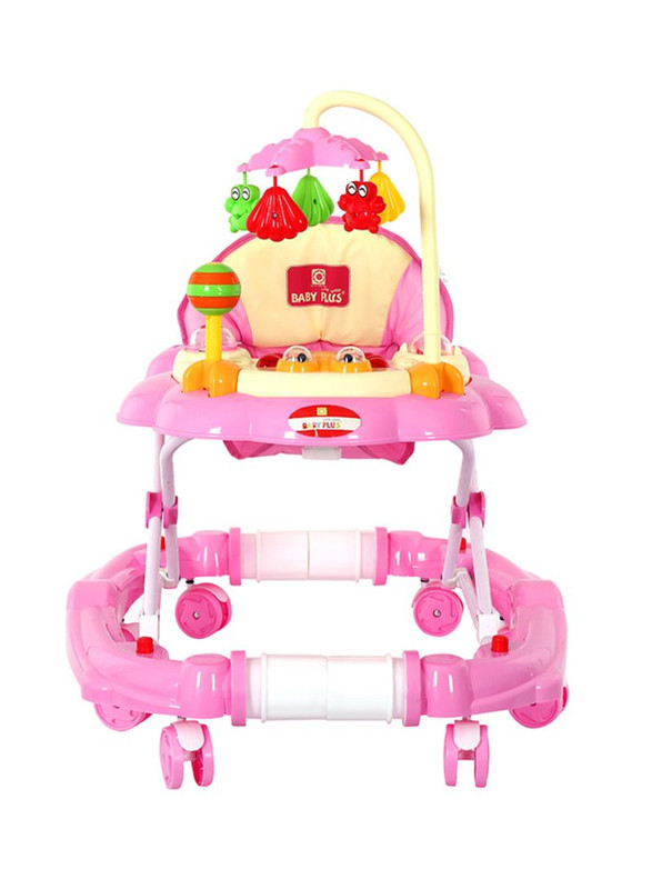 Baby Plus Bp6003 W Pink Baby Walker Cum Rocker, 4-16 M