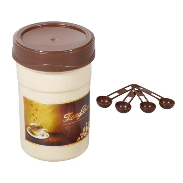 5 Pcs Round Storage Bowl with Spoon - Air-proof Transparent Jar - Healthier Choice, Maximum Freshness and Dishwasher Safe -Food Storage Container with Lid, Airtight Sealed Container - Durable and Tran