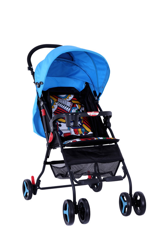 Baby Plus Bp8310 Light Blue Stroller Cum Pram, 0-36 M