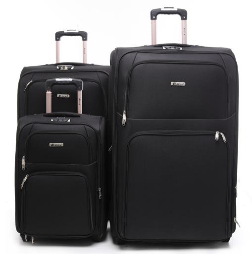 Abraj 3 Pieces Soft Trolley Luggage Bags Set