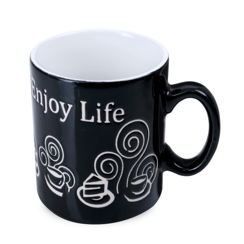 Royalford RF5937 Reusable Stoneware Coffee Mug 9oz/265ml - Portable Grip Handle Large Coffee & Tea Mug, Traditional Extra Large Tea Mug, Thick Wall Small Portable Mug | Ideal for Hot & Cold Drinks