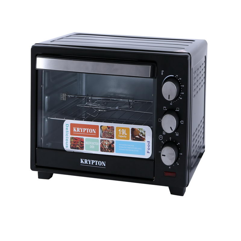 1280W Electric Oven, 6 Power Levels and 60 Minute Timer, 19 Liter Capacity, Auto Shut-off Function