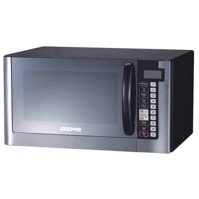 45L Digital Microwave Oven - 1500W Microwave Oven with Multiple Cooking Menus with Arabic Control Panel | Reheating & Defrost Function | Child Lock | Pull Handle door, Digital Controls | 2 Years Warra
