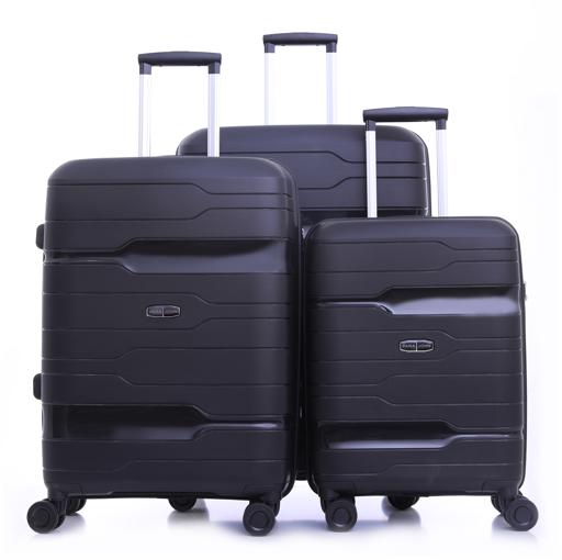 Parajohn PJTR3136 Novo 3 Pcs Trolley Luggage Set, Black