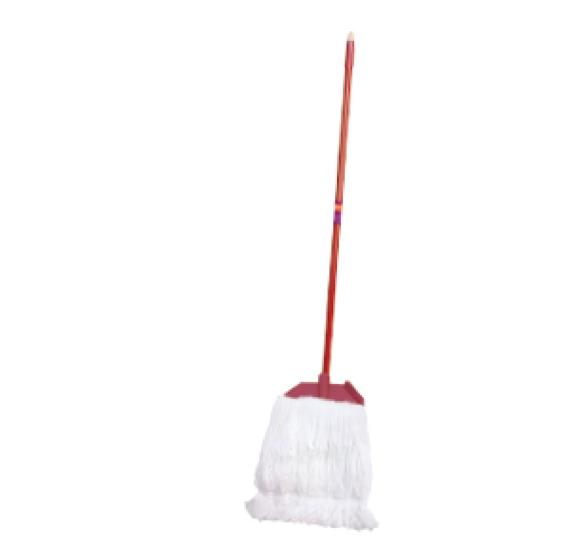 Royalford RF5827 Microfiber String Mop with Plastic Handle - Long & Durable Handle with Hanging Loop | Wide Head with Looped Threads | Ideal for Cleaning all kind of Floors Under Sofa & Beds