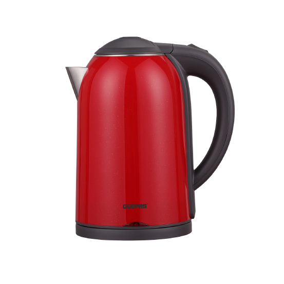 Geepas GK38013 2 Layer Electric Kettle 1.7L 1800W - Stainless Steel, Cordless Water Tea Kettle with Double Wall, Auto Shut-Off & Boil-Dry Protection | Ideal for Coffee, Tea, Water & More | 2 Years War
