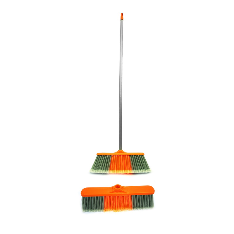 Floor Broom with Strong Long Handle - Upright Long Handle Sweeping Broom with Stiff Bristles - Multipurpose Cleaning Tool Perfect for Home or Office Use - Ideal for all Sweeping Cleaning Job