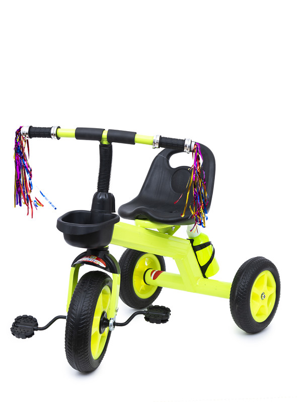 Baby plus INFANS Kids Tricycle Rider with Adjustable Seat, Storage Basket, Premium Quiet Wheels, Non-Slip Handle with sports title