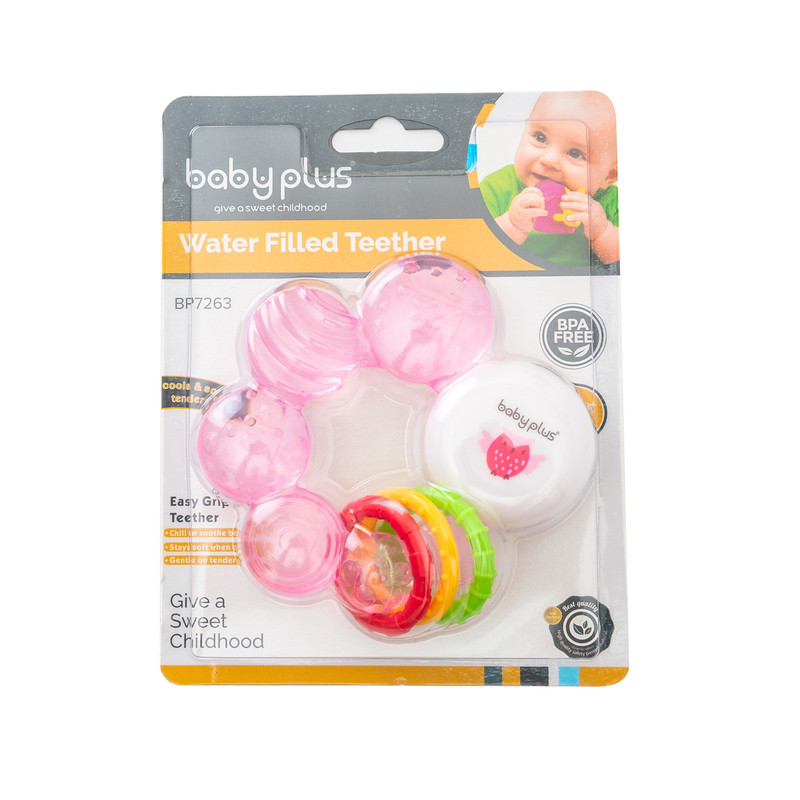 Baby Plus Water Filled  Easy Grip Ring Teether Bpa free 