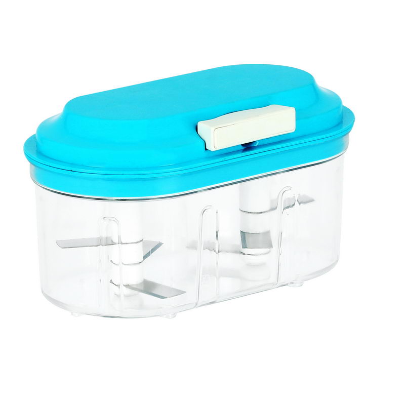 Vegetable Pull Chopper - Multi-Purpose - Healthy Eating Salad Spinner & Dresser for Lettuce Herbs Vegetables & Fruits - Double S.S. Blade System & Unbreakable Container