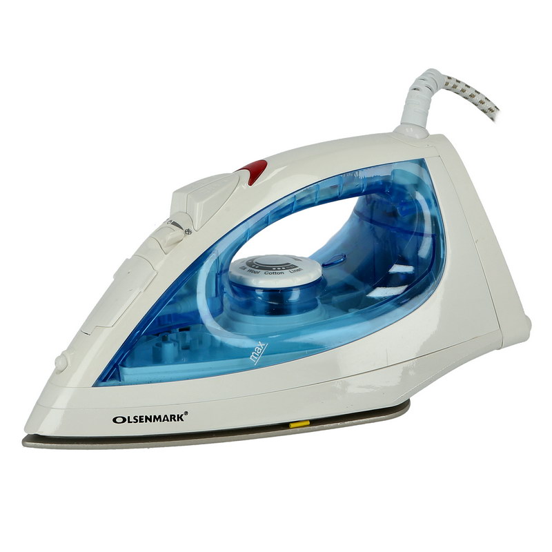 Ceramic Steam Iron - Ceramic Soleplate - Self Cleaning - Uniform Steam Distribution - Adjustable Temperature - Spray Function - Portable - Transparent Water Level Window