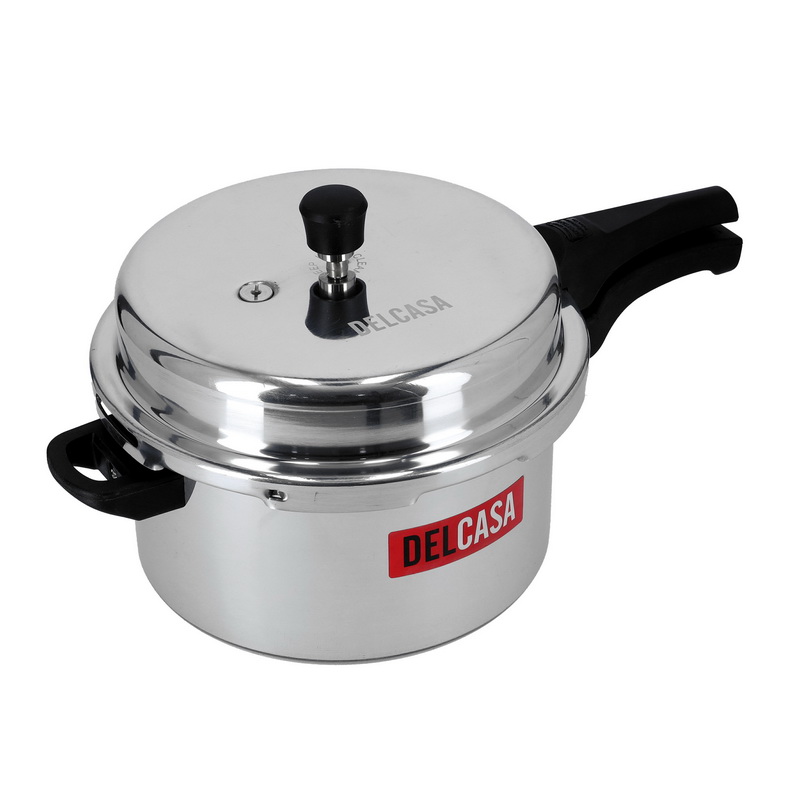 Delcasa DC1125 7.5L Aluminium Pressure Cooker - Lightweight & Durable Home Kitchen Pressure Cooker with Lid, Multi-Safety Device with Cool Touch Handles - for Gas and Solid Hotplates