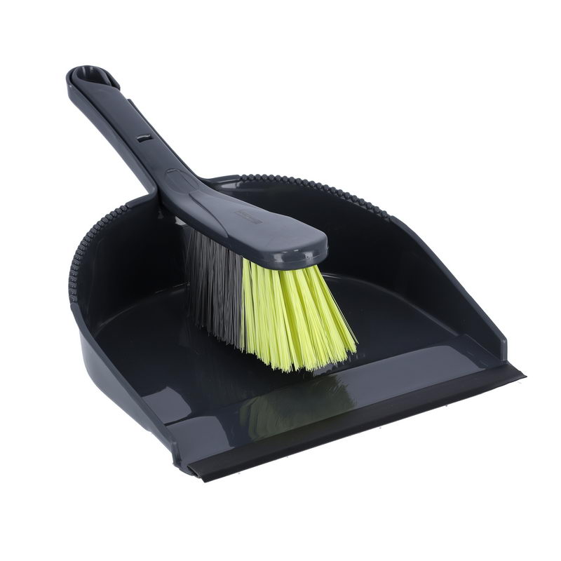 Dust Pan& Brush/Green+Grey 1X24