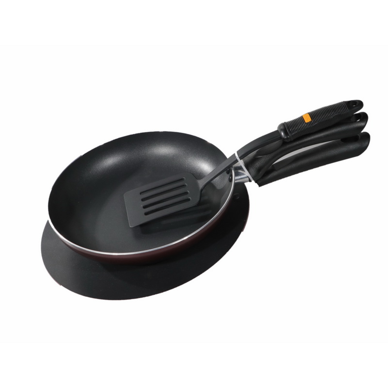 Delcasa DC1578 3PCS Fry Set - Non-Stick Fry Pan Set With Slotted Turner | Twin Fry Pan Set, 28cm Tawa , 24cm Frypan, Turner Included, Value Fry Pan Set with Turner Utensil