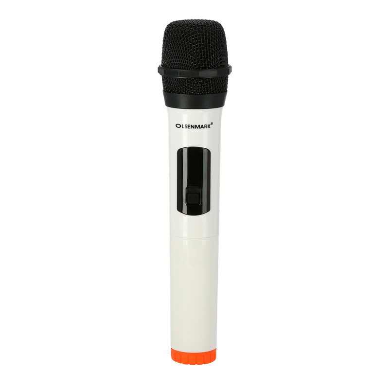 Professional Dynamic Wireless Microphone - 20-30m Distance Range - Receiver with 6.5mm Jack - Plastic Body - AA Battery - VHF Range - Rechargeable Receiver