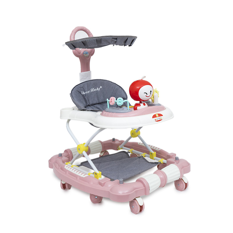 Baby Plus Foldable And Multifunctional Walker pink for baby Girl