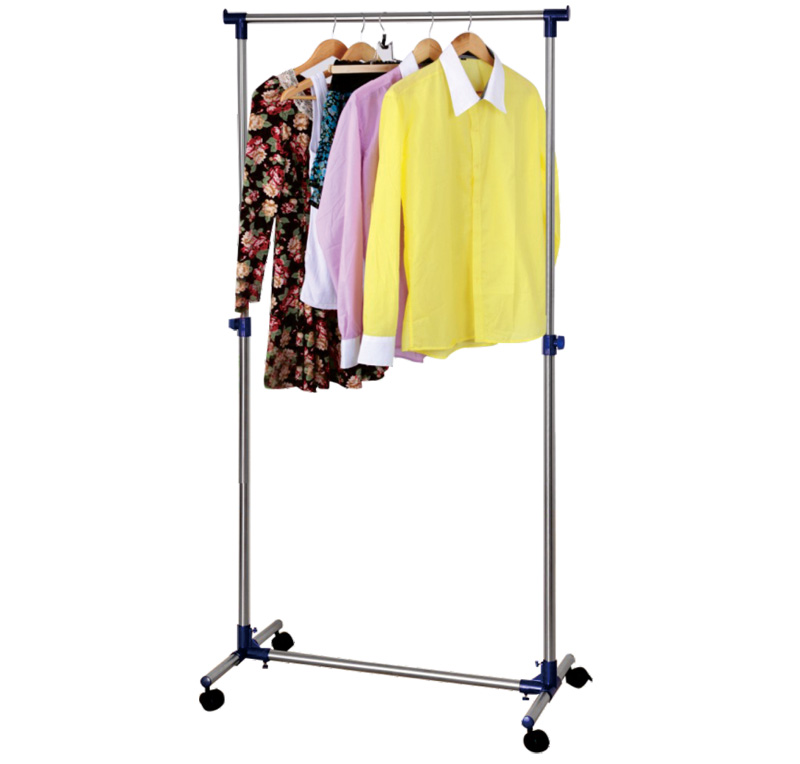 Royalford RF6299 Stainless Steel Garment Cloth Dryer Rack - Adjustable Garment Coat Rack, Hanging Rail Clothes Stand with Casters | Portable Lightweight | Ideal for Home Office, Hallway, Bedroom