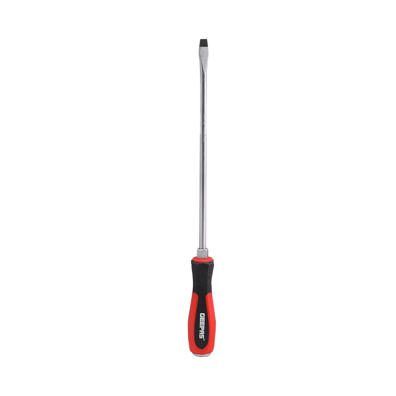 Precision Screwdriver - Slotted Screwdriver with Soft Grip Rubber Insulated Ergonomic Handle - CR-V Build, Magnetic Tip and Hanging Hole for Easy Carry - Bicolored Red/Black - (SL 8x325mm)