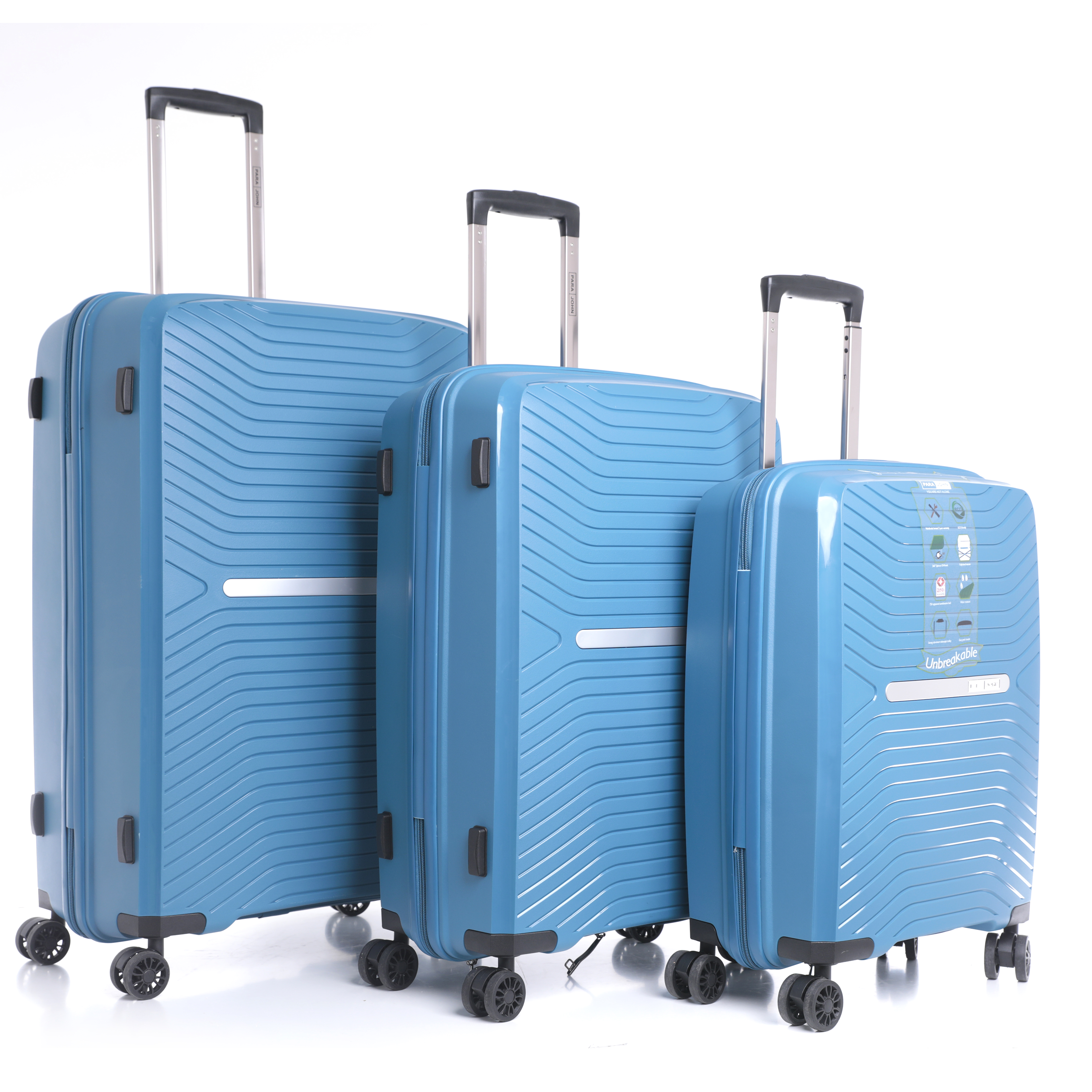 Parajohn Travel Luggage Suitcase Set of 3 - Trolley Bag, Carry On Hand Cabin Luggage Bag - Lightweight Travel Bags with 360 Durable 4 Spinner Wheels - Hard Shell Luggage Spinner - (20'', ,24'', 28'')
