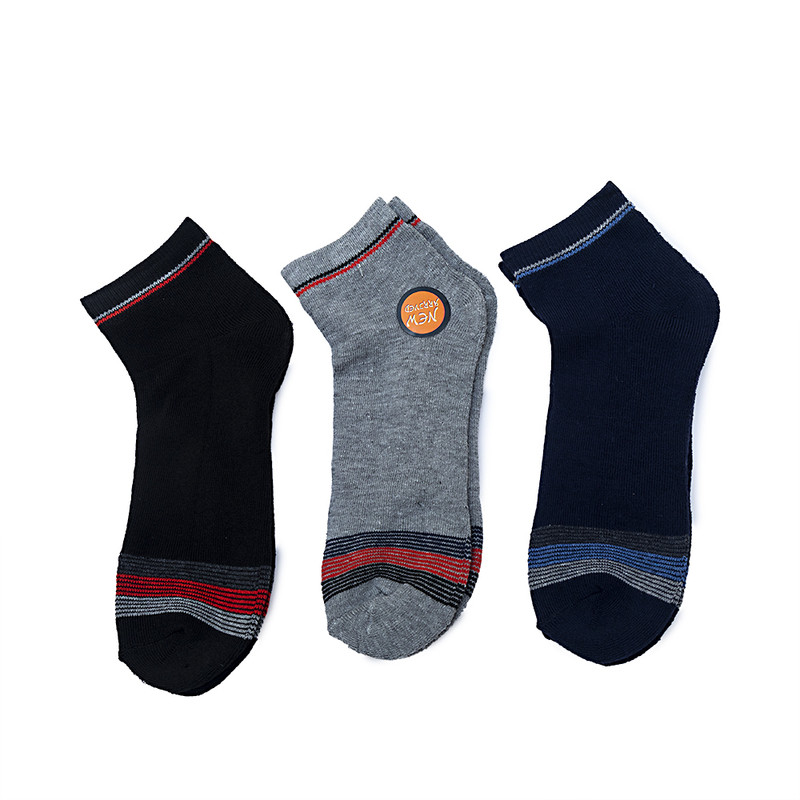 Younglife 3Pair Non-skid Ankle Socks Assorted colour 