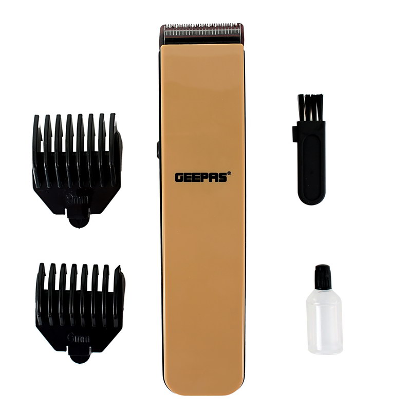 Geepas GTR8712 Rechargeable Hair Clipper - Grooming Kit with Comfortable Grip, Stainless Steel Precision Cutting Blade, Cordless Operation, Indicator Light with 30 Minute Working | Ideal for Short & L