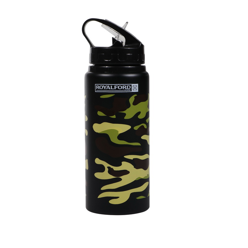 600ml Stainless Steel Sports Bottle - Reusable Water Bottle Wide Mouth with Hanging Clip | Sports Bottle | Perfect while Travelling, Camping, Trekking & More