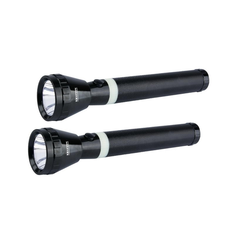 Rechargeable LED Flashlight 2PC - High Power Flashlight Super Bright CREE LED Torch Light - Built-in 1900mAh Battery, USB Charging - Powerful Torch for Camping Hiking Trekking Outdoor