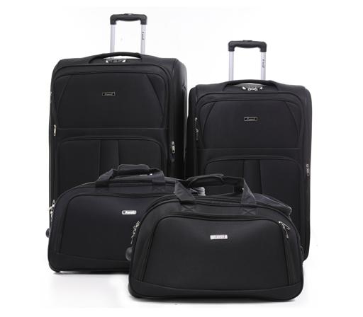 Abraj 4 Pieces Soft Trolley & Duffle Bags Set