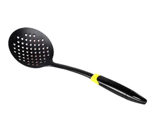Nylon Skimmer with ABS Handle - Lightweight Slotted Skimmer Spoon with Long Handle for Kitchen Frying Food, Pasta, Spaghetti, Noodle, Fries Hot Pot Net Drainer/Strainer Ladle Skimmer