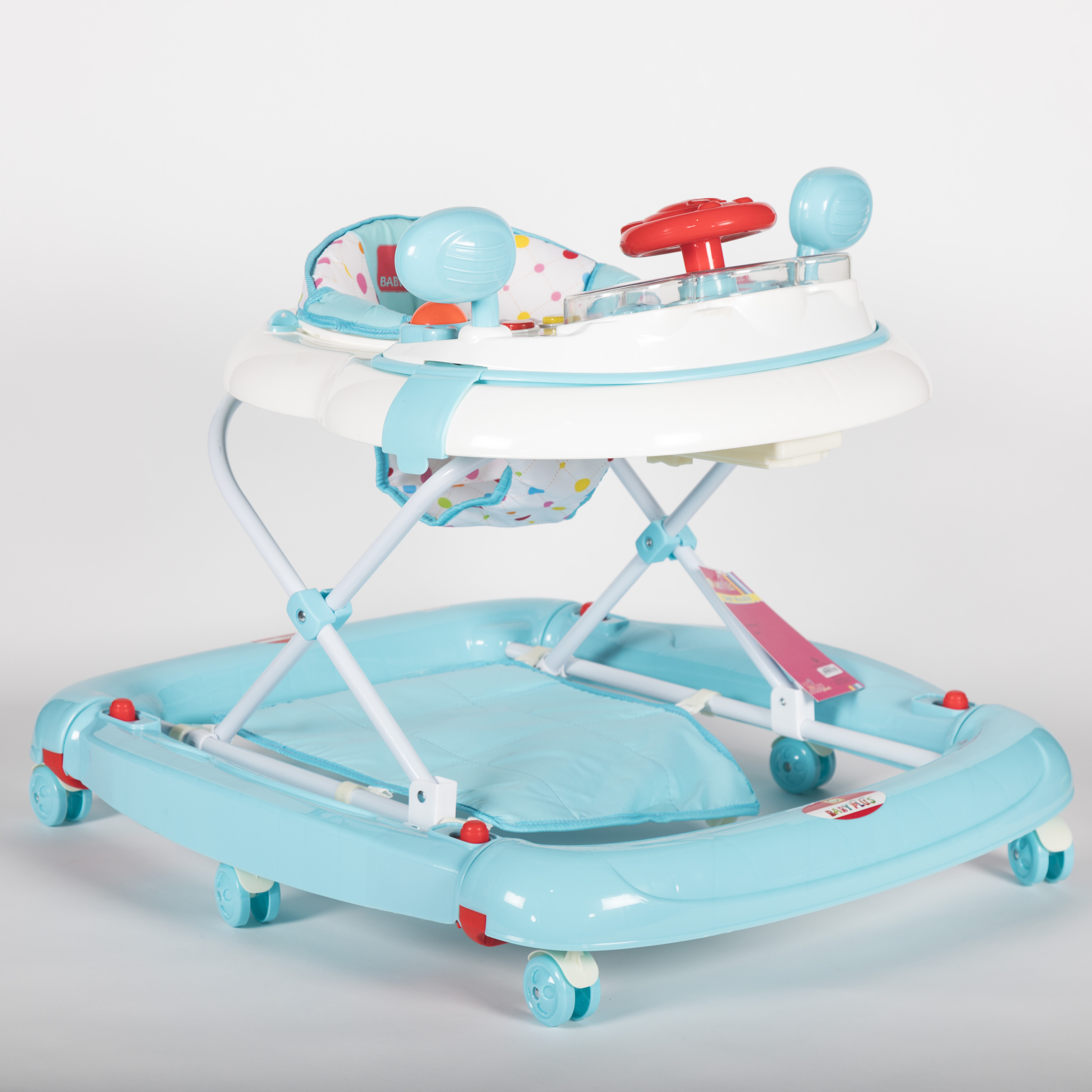 Baby Plus Comfortable Baby Walker With Musical Toys  Bluewhitered 