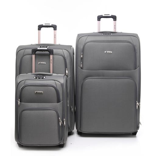 Abraj 3 Pieces Soft Trolley Luggage Bags Set