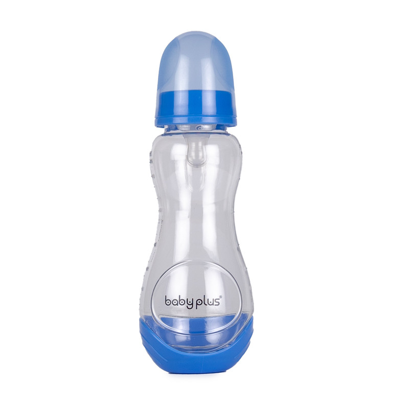 Baby Plus Standard Neck Feeding BottleSuper soft 250 ML/8OZ Breast-Like, Slow Flow, BPA-Free - 0+ Months
