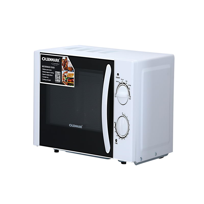 Microwave Oven, 20L - Turntable Plate - Multiple Power Levels - Multiple Stages Of Cooking - Cooking End Signal - 700W Output Power - 30 Minutes Timer Function - Defrost Function