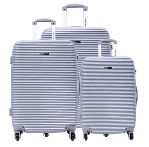 Parajohn PJTR3045 ABS Rolling Trolley Luggage Set, Silver