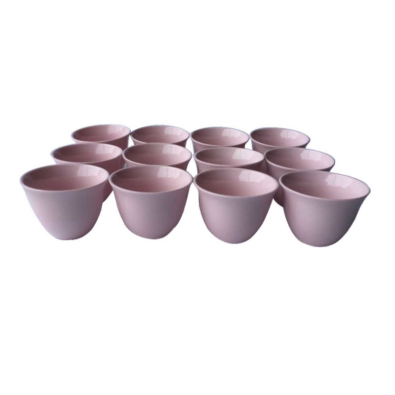 12Pcs Porcelain Cawa Set - Thick Walled Heat Resistant Cappuccino Latte Tea Drinking Mugs for Hot and Cold Drinks | Microwave Safe | Comfortable Grip | Ideal for Housewarming Gifts