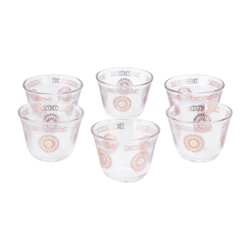 Thick Wall Glass Coffee Cups 6Pcs, Insulated Walled Glasses Heat Resistant Cappuccino Latte Tea Drinking Thermo Mugs for Hot and Cold Drinks Housewarming Gifts (Laya)