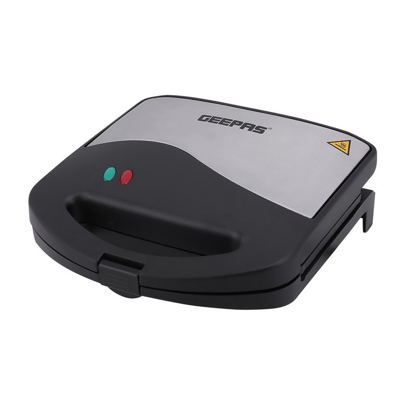 Geepas GDM36532 750W 8 Pcs Doughnut Maker Machine - Stainless Steel Donut Maker, Non-Stick Doughnut | Makes Crispy Golden Fresh | Comfortable Cool Touch Handle with Power Indicators | 2 Years Warranty