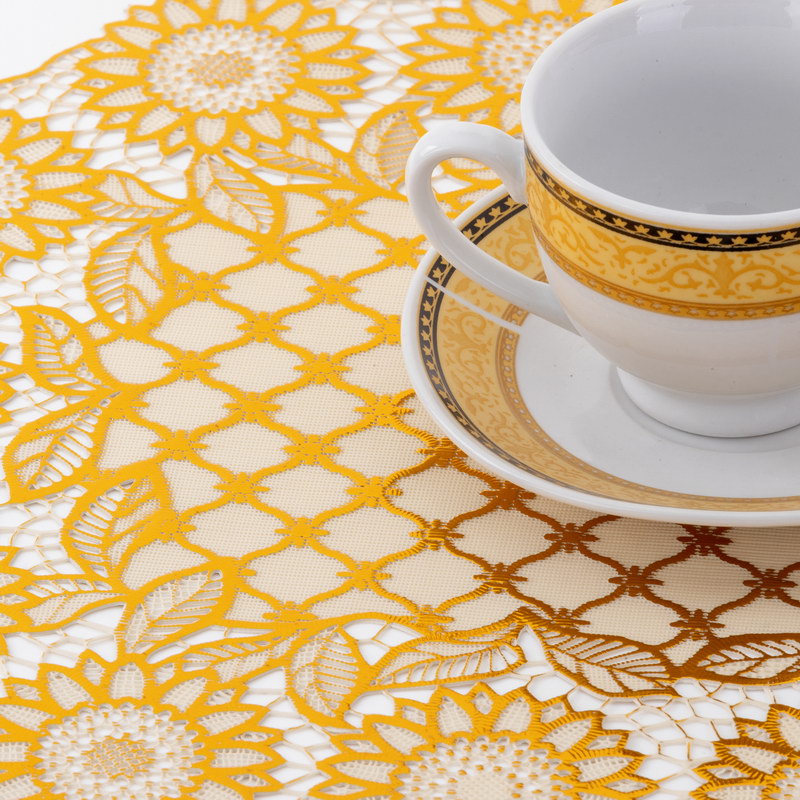 Royalford RF5354 6Pc Table Place Mat Set - PVC Non-Slip Dining Table Mats - Heat Resistant, Stain-Resistant & Easy to Clean Placemats - Stylish Home Decor Dinner Table Protector - 12x18 cm - Flower De