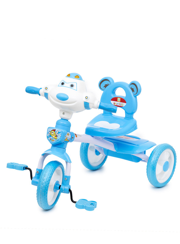 Baby plus INFANS Kids Tricycle Rider with Adjustable Seat, Storage Basket, Premium Quiet Wheels, Non-Slip Handle for baby Boy