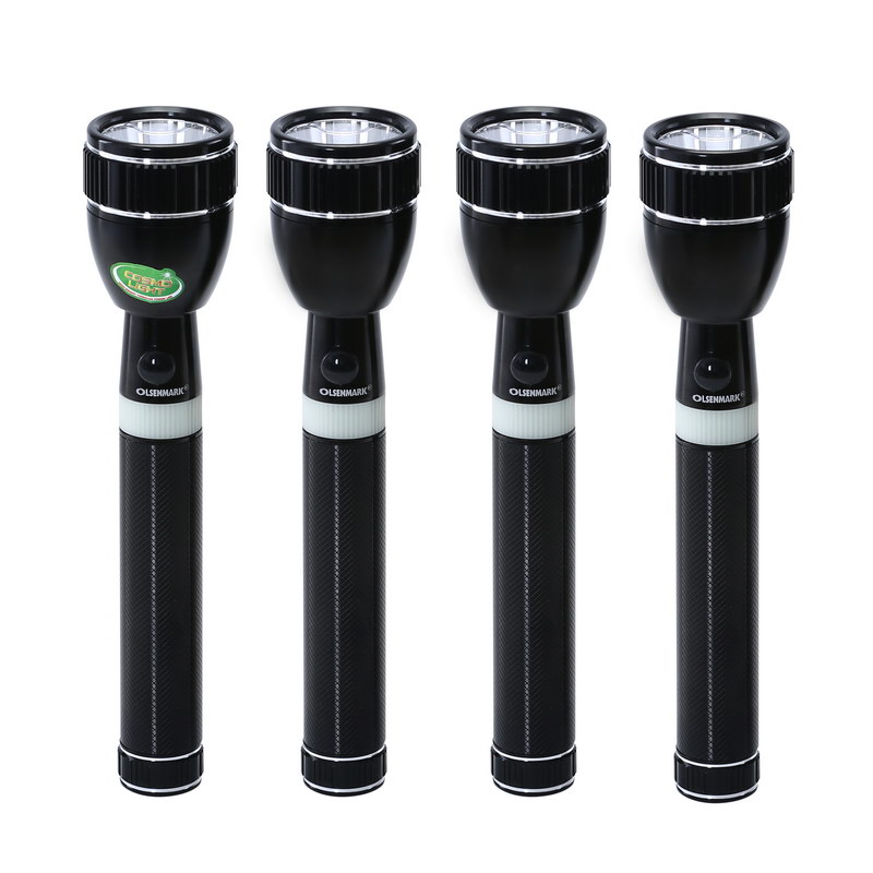 Rechargeable LED Flashlight, 4PC- Super Bright CREE-XPE LED Torch Light - 1500 Distance Range - Powerful Torch for Camping, Hiking, Trekking, Outdoor.