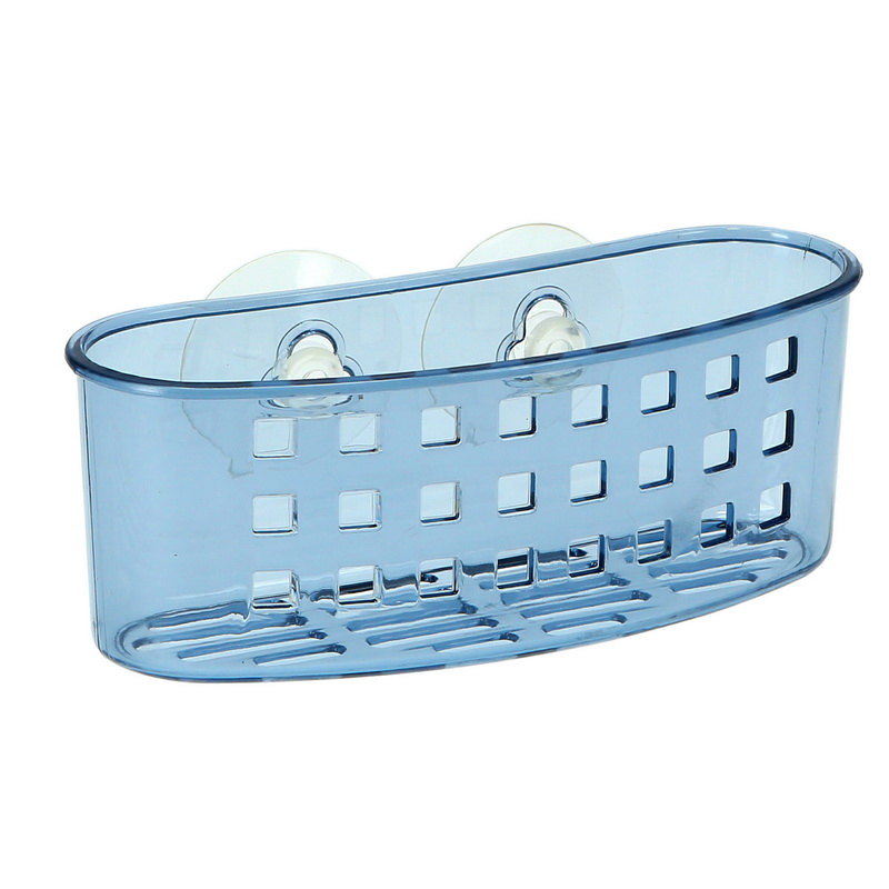 Delcasa DC1008 Easy Stick Bath Kit Holder - No Drilling Bathroom Corner Drain Rack with Suction Cup | Shower Caddy Basket Bathroom Shelf Organiser Wall Mounted Spices Storage Rack, No Drilling