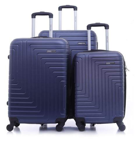 Parajohn PJTR3077 ABS Hard Trolley Luggage Set, Navy