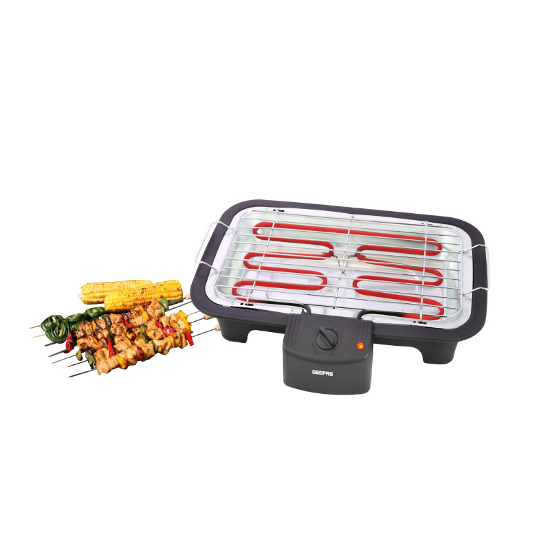 2000W Electric Barbecue Grill | Smoke free Portable Table BBQ Grilling | Temperature Adjustment | High Power BBQ Grill, Home Dinner Camping Travel Hiking | Auto Thermostat, Micro Switch Cut Off