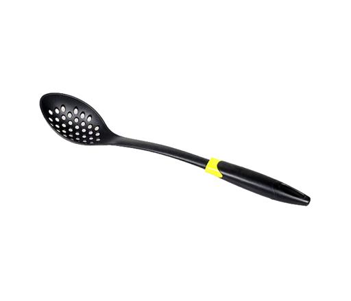 Nylon Slotted Spoon with ABS Handle - Fish Slice Spoon - Kitchen Cooking Cutlery/Crockery | Long Handle - Flipper for Lifting Flipping Serving Fried Eggs Fish Pancakes Burgers