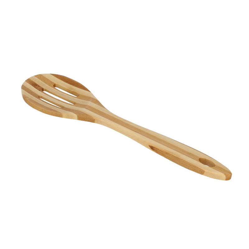 Bamboo Slotted Spoon - Heat Resistant Grip Spoon, Bamboo, Cooking and Baking Equipment | Dishwasher Safe