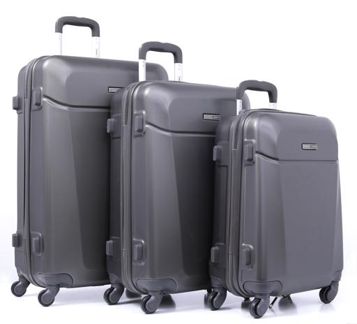 Parajohn PJTR3021 Hardside 3 Pcs Trolley Luggage Set, Dark Grey