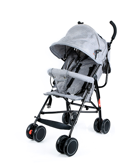 Baby Plus Baby Stroller With Reversible Canopy Greyblack 